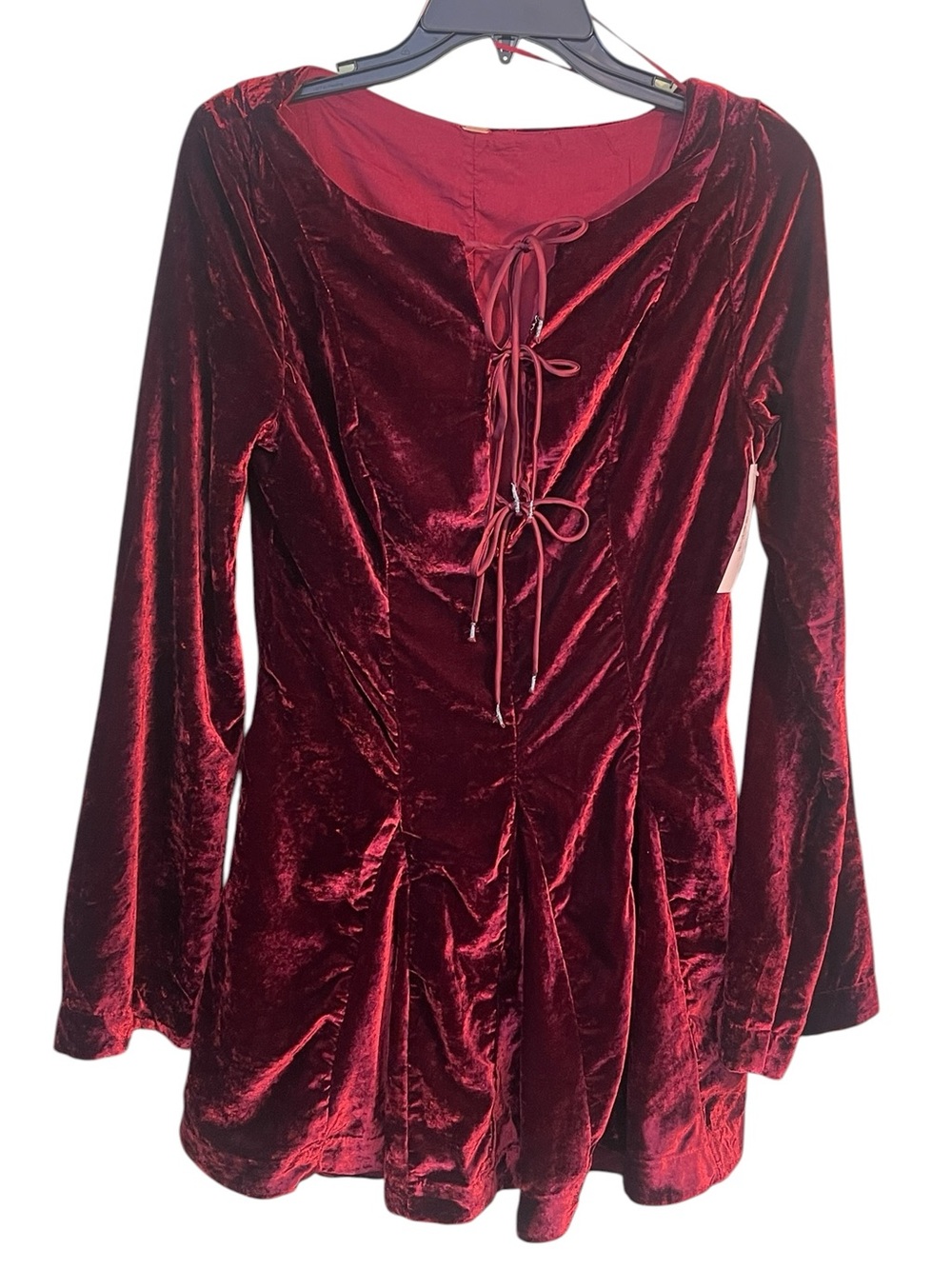 NWT- Free People Linney velvet mini dress. Size small? See measurements below. - Picture 6 of 12
